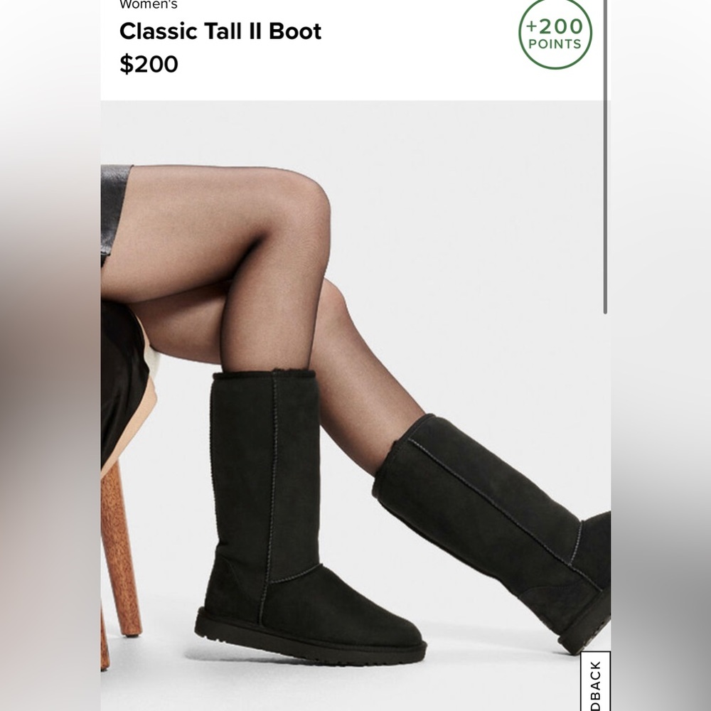 UGG tall Boot Black 8
